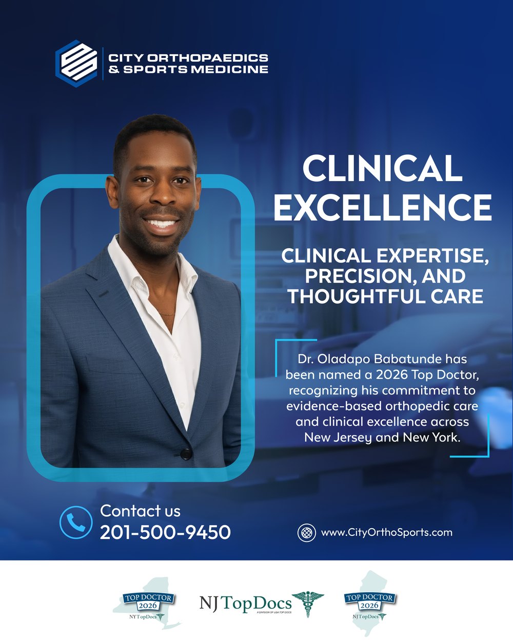 Clinical excellence provider spotlight post for City Orthopaedics